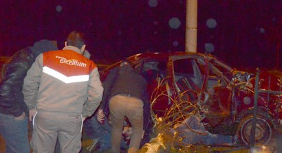 Fatsa’da direksiyon hakimiyetini kaybeden araç kaza yaptı