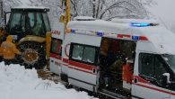 Ordu’da Hastalar Kar Engeline Rağmen Hastanelere Taşındı