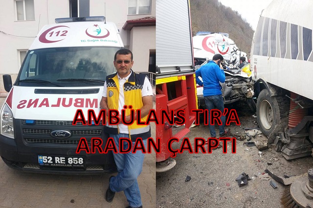 Fatsa’da kazada ambulans şoförü öldü