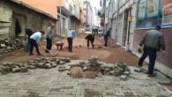 Fatsa Fatih mahallesinde parke taş çalışması
