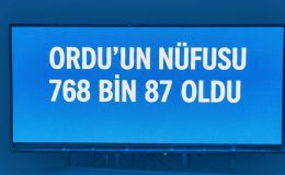 Ordu’nun Nüfusu 768 Bin 87 Oldu